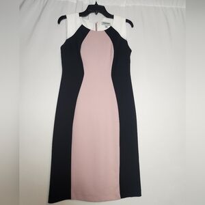 Shelby & Palmer Block Color Dress - Black/white/pink- Size 6